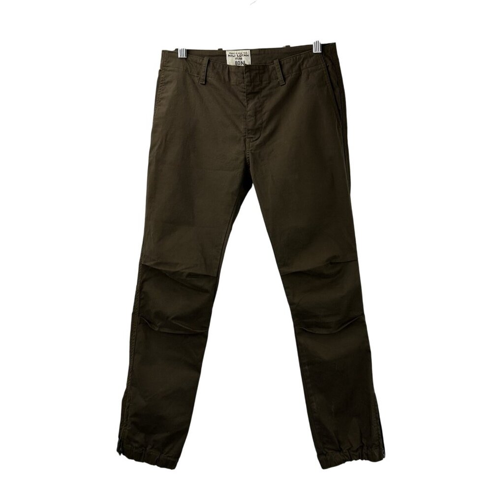 Nili Lotan French Military Pants 2 Cargo Jogger Brown Zip Ankles 111/88 80 NL